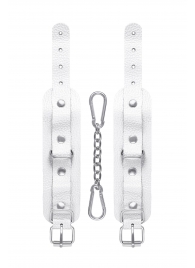 Белые узкие наручники-браслеты со скруглёнными углами - Pecado - купить с доставкой в Димитровграде