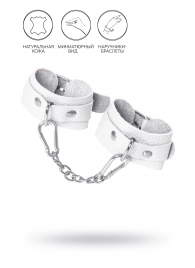 Белые узкие наручники-браслеты со скруглёнными углами - Pecado - купить с доставкой в Димитровграде