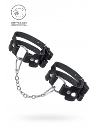 Черные кожаные оковы из двух ремешков - Pecado - купить с доставкой в Димитровграде