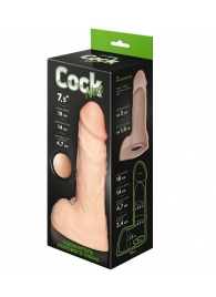 Телесный фаллоудлинитель с мошонкой Cock Next - 19 см. - LOVETOY (А-Полимер) - в Димитровграде купить с доставкой