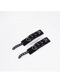 Черные кожаные наручники Sex - Crazy Handmade - купить с доставкой в Димитровграде