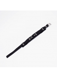 Черный ошейник из высококачественной натуральной кожи - Crazy Handmade - купить с доставкой в Димитровграде