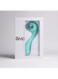 Бирюзовый вибромассажёр с деликатными токами - Youvic - купить с доставкой в Димитровграде