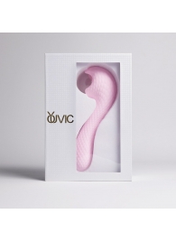Розовый вибромассажёр с деликатными токами - Youvic - купить с доставкой в Димитровграде