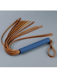 Плеть с джинсовой ручкой «Дикий Запад» - 60 см. - Sitabella - купить с доставкой в Димитровграде