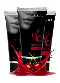 Набор из 3 съедобных лубрикантов JUJU со вкусом вишни - JuJu - купить с доставкой в Димитровграде