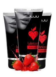 Набор из 3 съедобных лубрикантов JUJU со вкусом клубники - JuJu - купить с доставкой в Димитровграде