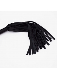 Черный кожаный флоггер - 45 см. - Crazy Handmade - купить с доставкой в Димитровграде