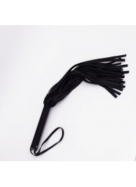 Черный кожаный флоггер - 45 см. - Crazy Handmade - купить с доставкой в Димитровграде