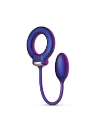 Фиолетовое эрекционное виброкольцо с анальным шариком Eclipse - ONE DC B.V. - в Димитровграде купить с доставкой