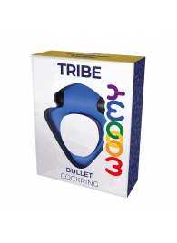 Синее эрекционное кольцо Wooomy Tribeс с вибрацией - Adrien Lastic - в Димитровграде купить с доставкой