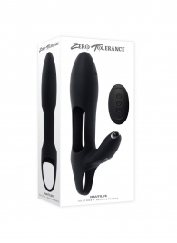Черная насадка на пенис с вибрацией Nautilus - Zero Tolerance - в Димитровграде купить с доставкой