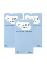 Набор из 3 упаковок ультратонких презервативов Pleasure Lab (по 12 шт.) - Pleasure Lab - купить с доставкой в Димитровграде