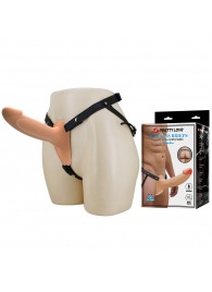 Телесный полый мужской страпон London - 16,8 см. - Baile - купить с доставкой в Димитровграде