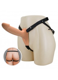 Телесный полый мужской страпон London - 16,8 см. - Baile - купить с доставкой в Димитровграде