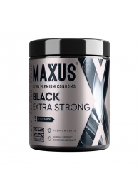 Черные утолщенные презервативы MAXUS Extra Strong с железным кейсом - 15 шт. - Maxus - купить с доставкой в Димитровграде