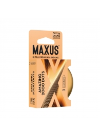 Точечные презервативы MAXUS 2000 Amazing Dots с железным кейсом - 3 шт. - Maxus - купить с доставкой в Димитровграде