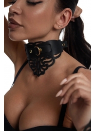 Фигурный чокер с узорами и золотистой фурнитурой - Crazy Handmade - купить с доставкой в Димитровграде