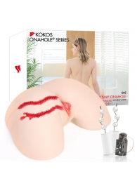 Мастурбатор-полуторс с двойным слоем материала и вибрацией Jenny Onahole Real Hips - KOKOS - в Димитровграде купить с доставкой