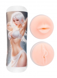 Двусторонний мастурбатор в колбе аниме - вагина и ротик - Tokyo Style - в Димитровграде купить с доставкой