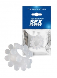 Эластичное эрекционное кольцо с двумя рядами шариков - Sex Expert - в Димитровграде купить с доставкой