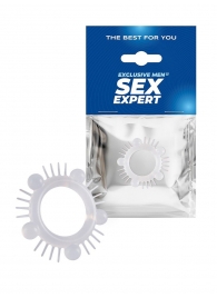 Эластичное эрекционное кольцо с шишечками и шипами - Sex Expert - в Димитровграде купить с доставкой