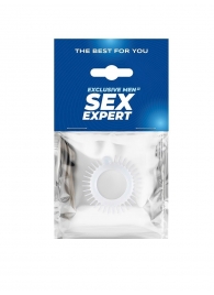 Эластичное эрекционное кольцо с шипиками и шариком - Sex Expert - в Димитровграде купить с доставкой
