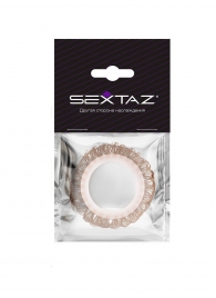 Эрекционное кольцо с бежевыми «ресничками» - Sextaz - в Димитровграде купить с доставкой