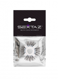 Эластичное эрекционное кольцо с черными «ресничками» - Sextaz - в Димитровграде купить с доставкой