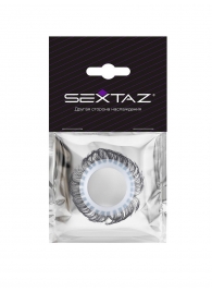 Эластичное эрекционное колечко с черными «ресничками» - Sextaz - в Димитровграде купить с доставкой
