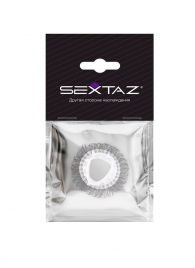 Эластичное эрекционное кольцо с длинными черными «ресничками» - Sextaz - в Димитровграде купить с доставкой
