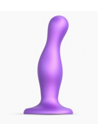 Фиолетовая насадка Strap-On-Me Dildo Plug Curvy size M - Strap-on-me - купить с доставкой в Димитровграде