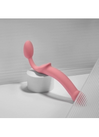 Розовый безремневой страпон Strap-on-me Semi-Realistic Bendable Strap-On size L - Strap-on-me - купить с доставкой в Димитровграде