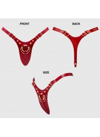 Красный пояс для фиксации насадок Strap-On-Me Leatherette Harness Fabulous - Strap-on-me - купить с доставкой в Димитровграде