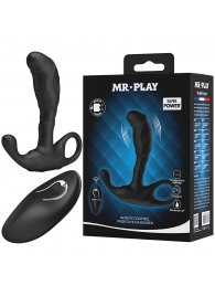 Черный изогнутый массажёр простаты с вибрацией и пультом ДУ - Baile - в Димитровграде купить с доставкой