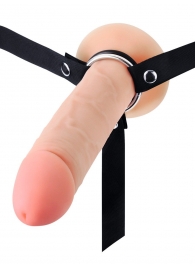Мужской полый страпон на регулируемых ремешках - 22 см. - Sex Expert - купить с доставкой в Димитровграде
