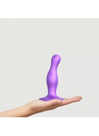 Фиолетовая насадка Strap-On-Me Dildo Plug Curvy size S - Strap-on-me - купить с доставкой в Димитровграде