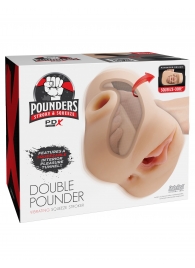 Телесный мастурбатор с вибрацией Double Pounder Vibrating Squeeze Stroker - Pipedream - в Димитровграде купить с доставкой