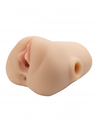 Телесный мастурбатор с вибрацией Double Pounder Vibrating Squeeze Stroker - Pipedream - в Димитровграде купить с доставкой