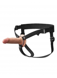 Телесный пустотелый фаллопротез 5’’ Hollow Silicone Strap-On - 14 см. - Pipedream - купить с доставкой в Димитровграде