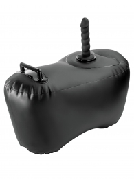 Черное надувное кресло с платформой для фиксации дилдо Body Dock Inflatable Love Seat - Pipedream - купить с доставкой в Димитровграде