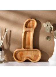 Деревянное блюдо для подачи в форме члена (25 х 16,5 х 1,7 см) - Сима-Ленд - купить с доставкой в Димитровграде