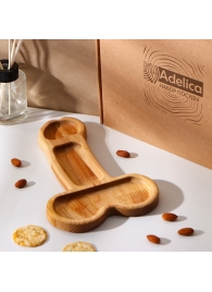 Деревянное блюдо для подачи в форме члена (25 х 16,5 х 1,7 см) - Сима-Ленд - купить с доставкой в Димитровграде