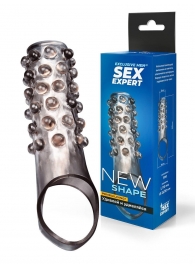 Дымчатая насадка на пенис с выпуклостями - 11 см. - Sex Expert - в Димитровграде купить с доставкой