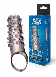 Дымчатая насадка на пенис с шипами и выпуклостями - 12 см. - Sex Expert - в Димитровграде купить с доставкой