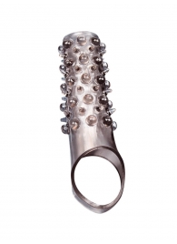 Дымчатая насадка на пенис с шипами и выпуклостями - 12 см. - Sex Expert - в Димитровграде купить с доставкой