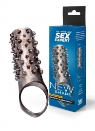 Дымчатая насадка на пенис с шипами и выпуклостями - 12,5 см. - Sex Expert - в Димитровграде купить с доставкой