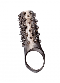 Дымчатая насадка на пенис с шипами и выпуклостями - 12,5 см. - Sex Expert - в Димитровграде купить с доставкой