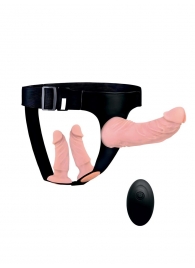 Женский страпон с 3 насадками и вибрацией - Erowoman-Eroman - купить с доставкой в Димитровграде