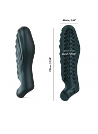 Серая силиконовая насадка на пенис с подхватом Manwan Ryzer - Manwan - в Димитровграде купить с доставкой